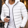 Jaqueta Puffer Bobojaco Nylon Impermeável com Bolso e Capuz removivel